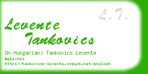 levente tankovics business card